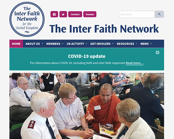 Web design and development for the Inter Faith Network
